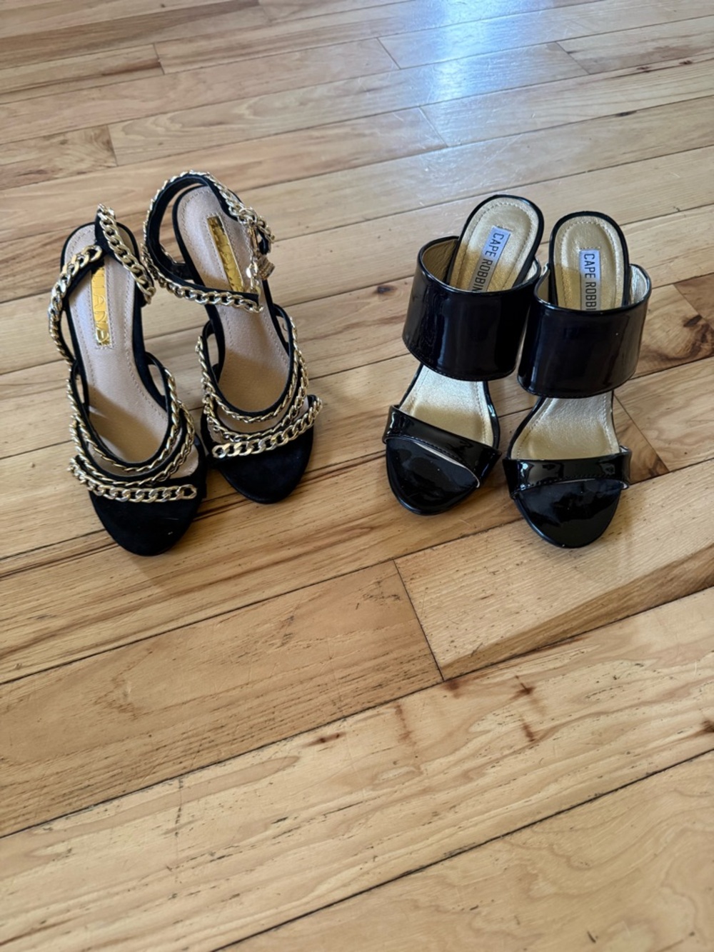 Fashion Nova Heels Bundle Size 6 Black & Leopard Stiletto Mules - Picture 3 of 8